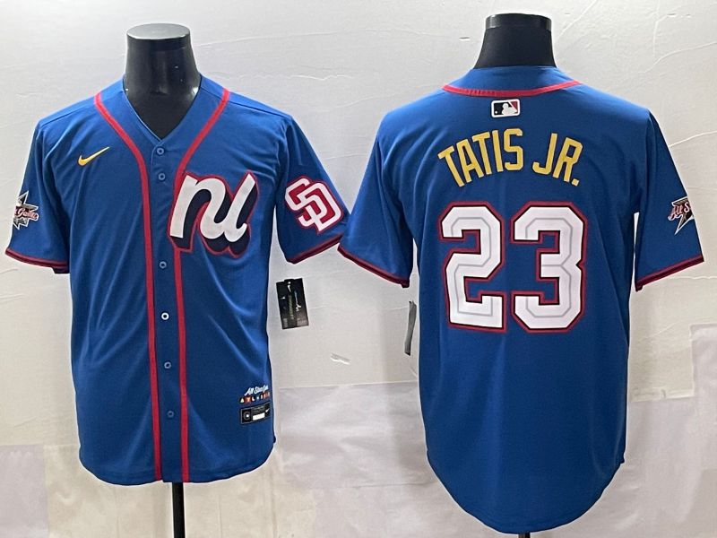 Men 2025 San Diego Padres #23 Tatis jr Blue All star Nike MLB Jersey style 1